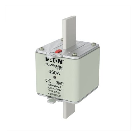 Eaton 450A Tag Fuse, 72 x 150mm, 500V [450NHG3B NH FUSE 450A 500V 3 GG/GL SIZE 3]; 229-036