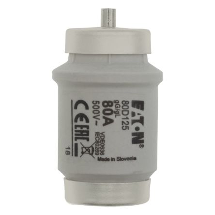 Eaton 80A Tag Fuse, 33 x 60mm, 500V [80D125]; 229-089