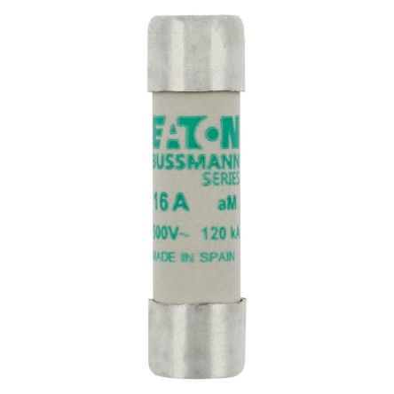 Eaton 16A Slow-Blow Cartridge Fuse, 10 x 38mm [C10M16]; 229-104