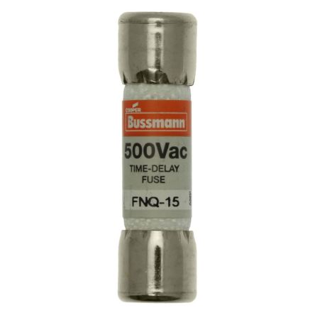 Eaton 15A Cartridge Fuse, 1.5 x 0.41in [FNQ-15]; 229-121