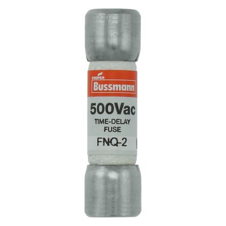 Eaton 2A Cartridge Fuse, 1.5 x 0.41in [FNQ-2]; 229-123