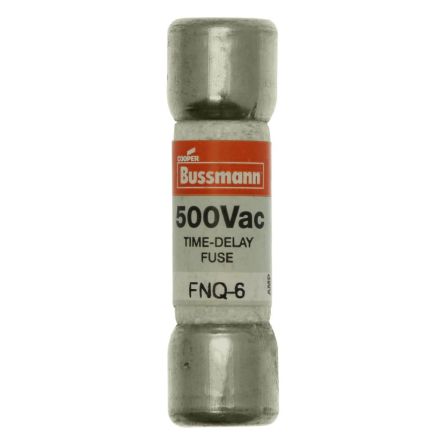 Eaton 6A Cartridge Fuse, 1.5 x 0.41in [FNQ-6]; 229-128