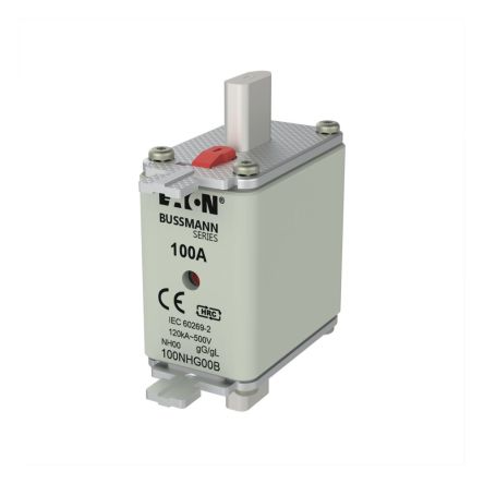 Eaton 100A NH Fuse, NH00, 500V [100NHG00B NH FUSE 00 gG 100A 500V D.I.]; 229-133