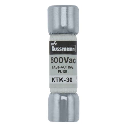 Eaton 400mA F Melamine Cartridge Fuse, 13/32 x 1-1/2in [KTK-4/10]; 229-140