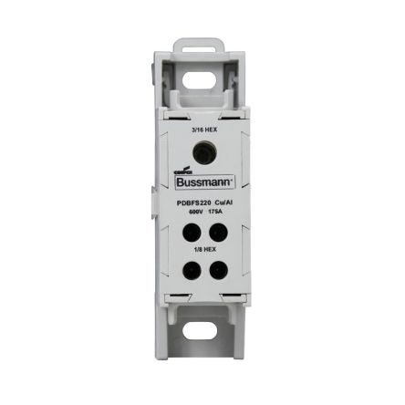 Eaton Distribution Block, 175A, 600 V ac/dc, Grey [PDBFS220]; 229-151