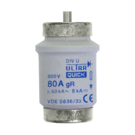 Eaton 80A Tag Fuse, 33 x 60mm, 500V [80D125R]; 229-162