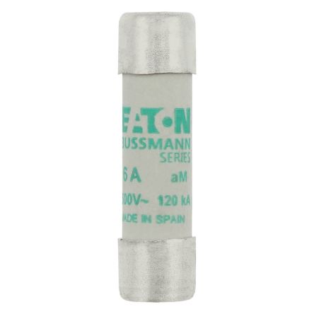 Eaton 6A Slow-Blow Cartridge Fuse, 10 x 38mm [C10M6 CYLINDRICAL FUSE 10 x 38 6A AM 500V AC]; 229-183