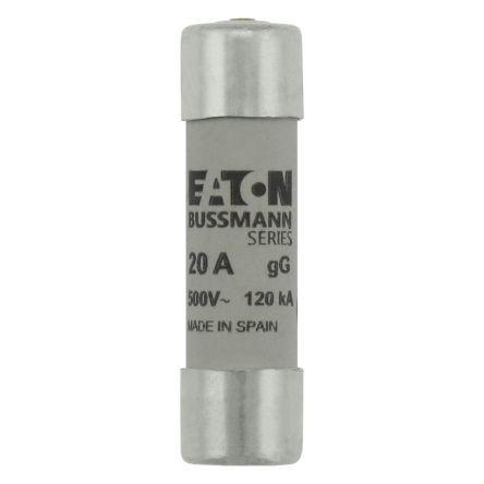 Eaton 20A Cartridge Fuses, 14 x 51mm [C14G20S CYL FUSE >STR >14 x 51 20A GG 690V AC]; 229-189