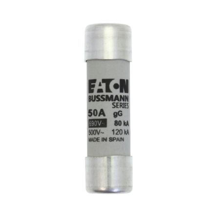 Eaton 50A Cartridge Fuses, 14 x 51mm [C14G50S]; 229-192