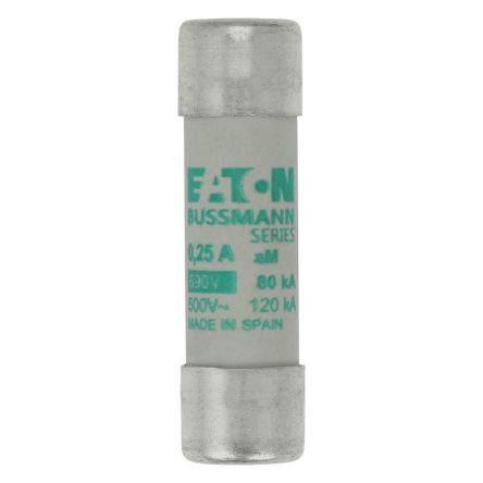 Eaton 250mA Slow-Blow Ceramic Cartridge Fuse, 14 x 51mm [C14M0.25]; 229-195