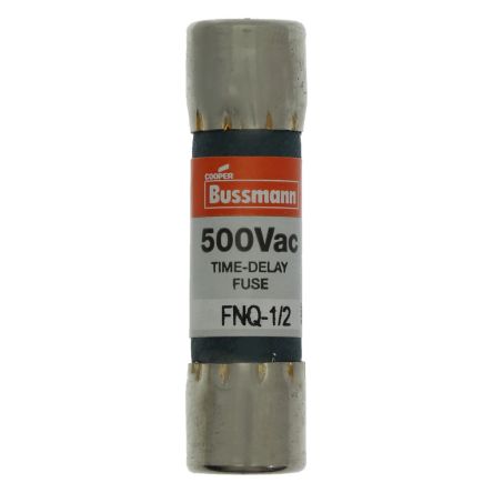 Eaton 500mA T Nickel Plated Spring Brass (Terminal) Cartridge Fuse, 0.41 x 0.41in [FNQ-1/2]; 229-209