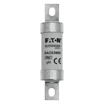 Eaton 63A Tag Fuse, 21 x 87mm, 500V, 74mm [BAO63M80]; 229-257