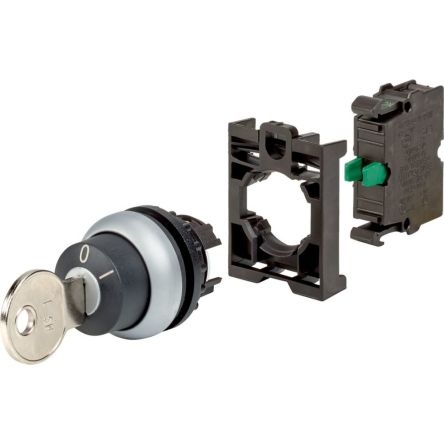 Eaton IP66 Key Switch, 1 NO, 6A 2-Way Standard-Key [110917 M22-WRS-K10-BVP]; 229-483