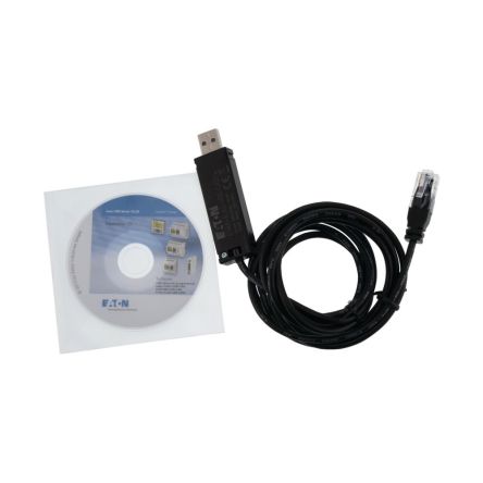Eaton EU4A Series PLC Cable for Use with XC100, XC121, XC200, Digital/Analogue [115735 EU4A-RJ45-USB-CAB1]; 229-741