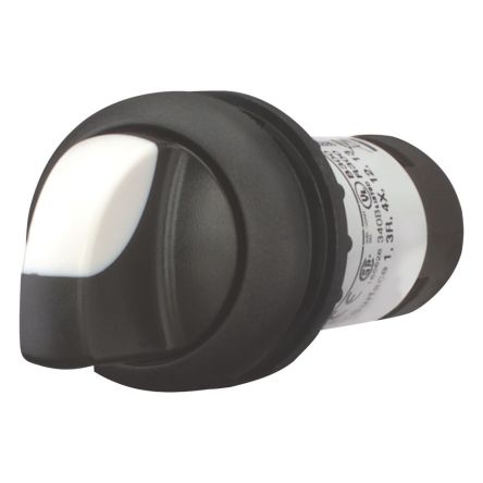 Eaton Series C22 Series 2 Position Selector Switch Head, 30mm Cutout, Black Handle [121593 C22S-WRK-K10]; 229-812