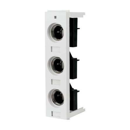Eaton 25A Rail Mount Fuse Holder Base, 3P, 500V ac [110394 DII-SO/25/3-R-PS]; 230-036