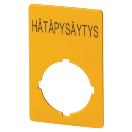 Eaton M22 Series Label Holder for Use with Label, 1 x 33 x 50mm [121371 M22-XZK1-SF99]; 230-110