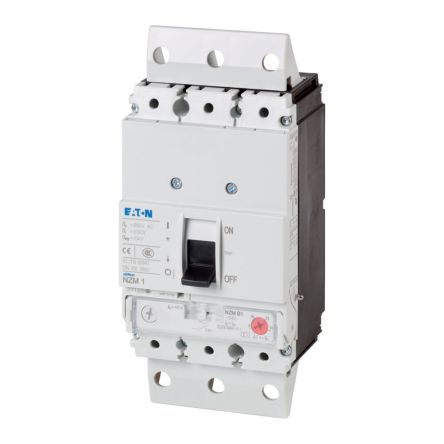 Eaton, Eaton Moeller NZM MCCB Molded Case Circuit Breaker 3P 100A, Breaking Capacity 18.5 kA, Plug In [112728 NZMB1-S100-SVE]; 230-354