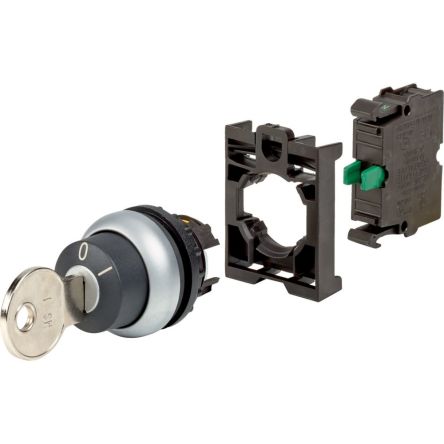 Eaton IP66 Key Switch, 1 NO, 6A 2-Way Standard-Key [110921 M22-WS-K10-BVP]; 231-243