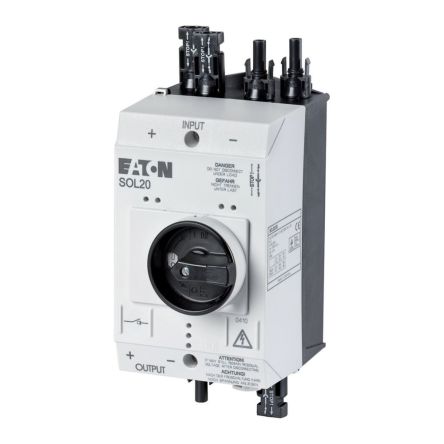 Eaton 2 Pole Surface Mount Isolator Switch - 20A Maximum Current, IP65 [120915 SOL20/2MC4]; 231-783