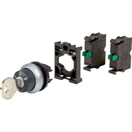 Eaton IP66 Key Switch, 2 NO, 6A 3-Way Standard-Key [110919 M22-WS3-2K10-BVP]; 232-065
