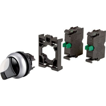 Eaton Toggle Selector Switch - (2 NO) 22.5mm Cutout Diameter 2 Positions [110922 M22-WKV-2K10-BVP]; 232-066