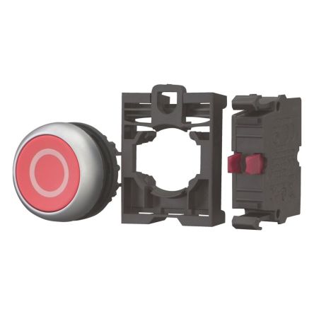 Eaton M22 Series Push Button, Momentary, 50mm Cutout, 1 NC, Red LED, IP67 [110936 M22-D-R-X0-K01-BVP]; 232-071