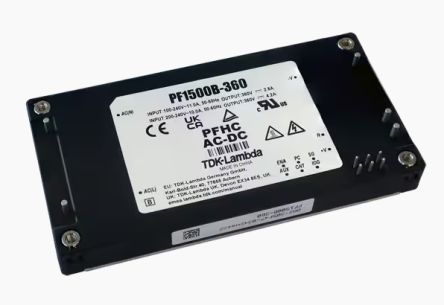 TDK-Lambda AC-DC Power Supply, PF1500B-360, 360V dc, 4.2A, 1.512kW, 1 Output, 85 - 265V ac Input Voltage [PF1500B-360]; 235-128