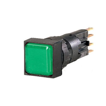 Eaton, Panel Mount Green LED Indicator, 16mm Cutout, IP65, Round [087947 Q18LF-GN/WB]; 235-223
