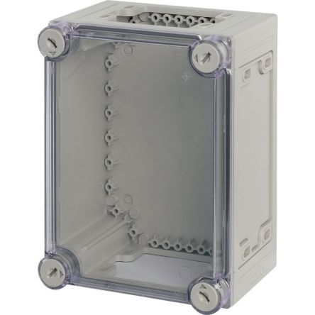 Eaton xEnergy Safety Series Grey Plastic General Purpose Enclosure, IP65, IK10, Transparent Lid, 250 x 187.5 x 150mm [098208 CI23-125]; 235-245
