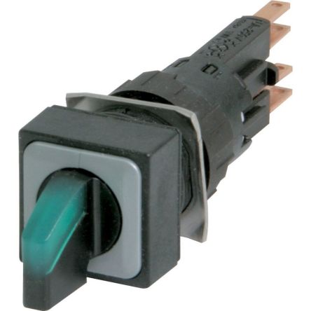 Eaton RMQ16 Series 2 Position Selector Switch Head, 16mm Cutout, Black/Green Handle [039336 Q18LWK1-GN]; 235-308