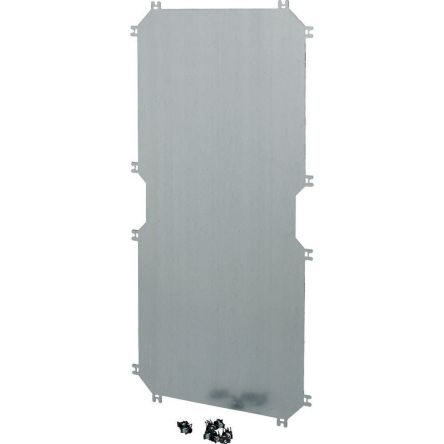 Eaton 0363 Series Galvanised Steel Mounting Plate, 375mm H, 750mm W, 3mm L for Use with Basic Enclosure [036320 M3-CI48]; 235-367