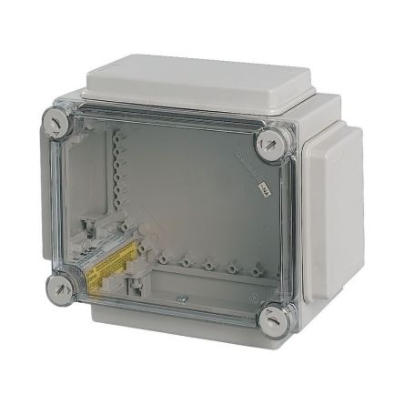 Eaton xEnergy Safety Series Grey Plastic General Purpose Enclosure, IP65, IK10, Flanged, Transparent Lid, 296 x 234 x [002234 CI23-125-NA]; 235-395