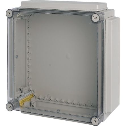 Eaton xEnergy Safety Series Grey Plastic General Purpose Enclosure, IP65, IK10, Transparent Lid, 421 x 421 x 175mm [002246 CI44-150-NA]; 235-397