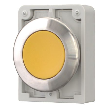 Eaton M30I Series Push Button Switch, Momentary, Spring Return, Panel Mount, 30.5mm Cutout, IP66, IP67, IP69 [188088 M30I-FD-Y]; 239-742