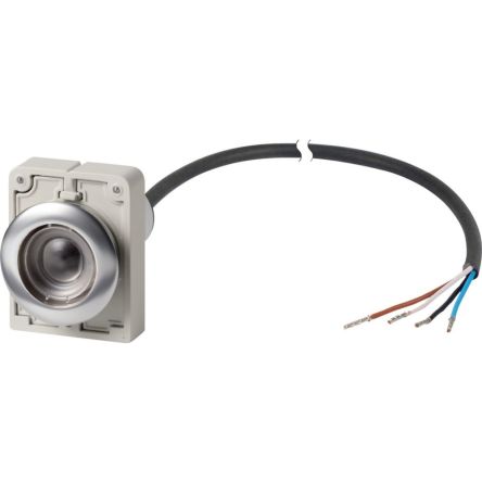 Eaton C30C Series Push Button Switch, Maintained, Cable Mount, 30.5mm Cutout, 1 N/C, IP67, IP69K [185971 C30C-FDR-X-K01-P65]; 239-943