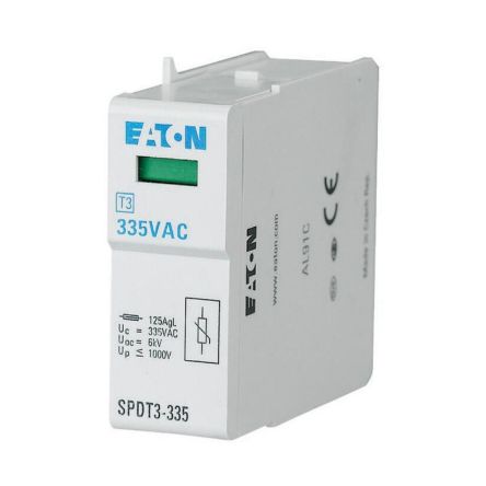 Eaton, Series xPole Surge Protector 335 V Maximum Voltage Rating Surge Arrester [170486 SPDT3-335]; 240-225