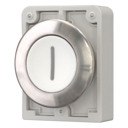 Eaton Series M22 Series Push Button Light Switch, Momentary, Flush Mount, 22.5mm Cutout, IP66, IP67, IP69 [188055 M30I-FD-W-X1]; 240-850