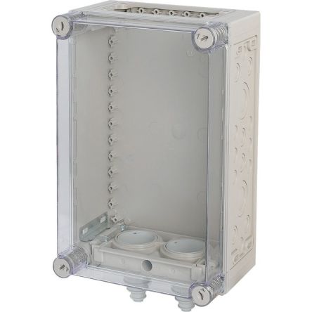 Eaton Eaton xEnergy Series Light Grey Plastic General Purpose Enclosure, IP65, IK10, Transparent Lid, 175 x 375 x 250mm [074520 KST34-150]; 241-007