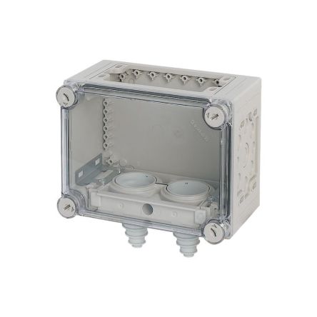 Eaton Eaton xEnergy Series Light Grey Plastic General Purpose Enclosure, IP65, IK10, Transparent Lid, 150 x 375 x 250mm [076893 KST34-125]; 241-008