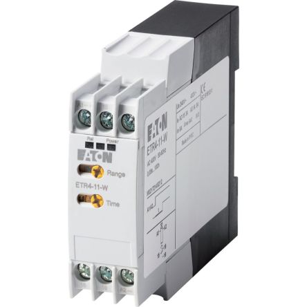 Eaton Series ETR4 Series DIN Rail Mount Timer Relay, 400V ac, 1-Contact, 0.05 → 3600000s, 1-Function [031883 ETR4-11-W]; 241-049