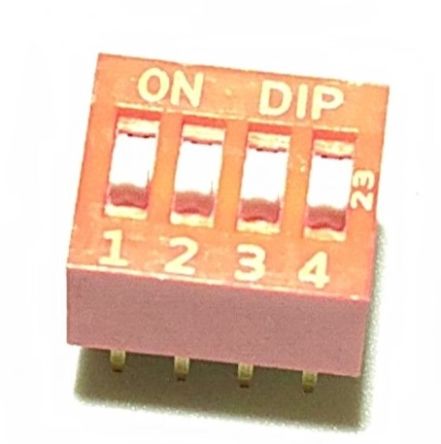 RS PRO 4 Way Through Hole DIP & SIP Switch SPST [0]; 241-262