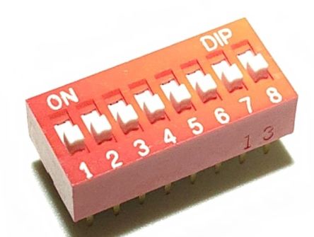 RS PRO 8 Way Through Hole DIP & SIP Switch SPST [0]; 241-263