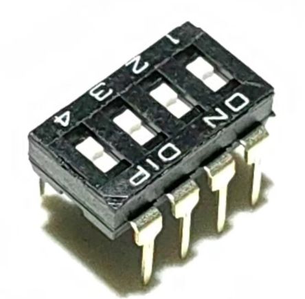 RS PRO 4 Way Through Hole DIP & SIP Switch SPST [0]; 241-268