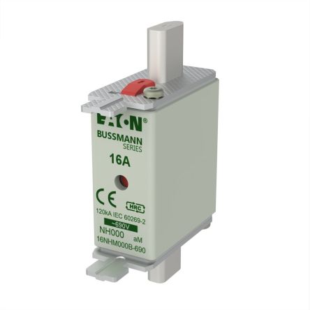 Eaton 16A NH Fuse, 51 x 21 x 79mm, 690V ac [16NHM000B-690]; 241-364