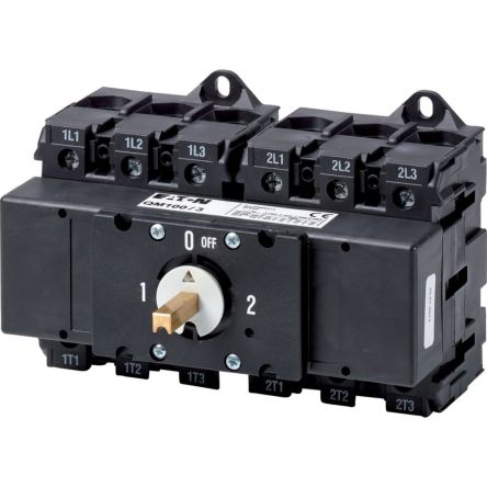 Eaton, 3P 2 Position Changeover Cam Switch, 690V (Volts), 100A [1319815 QM100/3]; 241-386