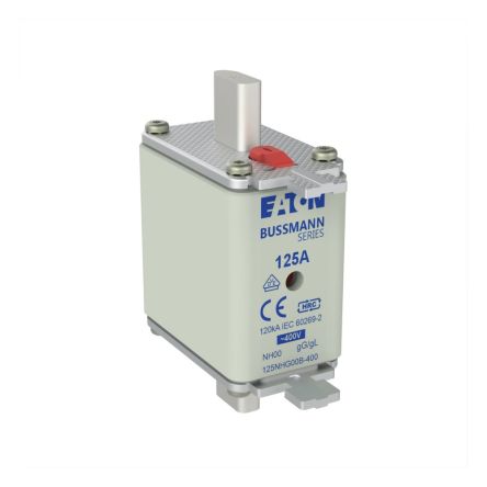 Eaton 125A NH Fuse, 58 x 30 x 79mm, 400V ac [125NHG00B-400]; 241-505