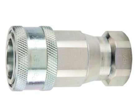 Parker Steel Female Hydraulic Quick Connect Coupling, BSP 3/8 Female [6603-6-6]; 241-558