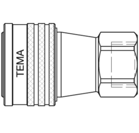Parker Brass Female Hydraulic Quick Connect Coupling, 1/2 Female [5510]; 241-570