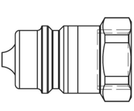 Parker Brass, Steel Female Hydraulic Quick Connect Coupling, 1/2 Female [5521]; 241-571
